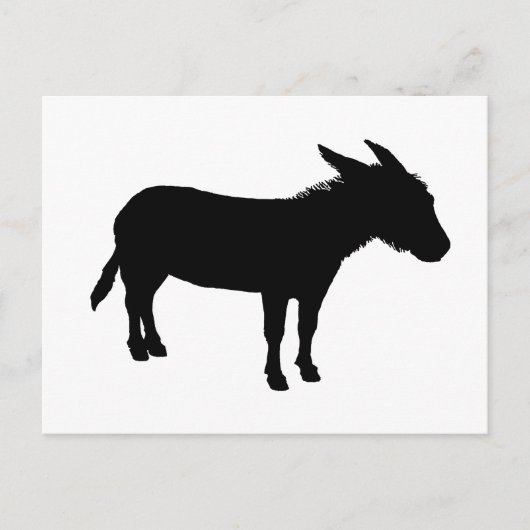 Carte Postale donkey silhouette (Devant)