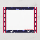 Carte postale Donkeys patriotique (Dos)