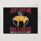 Carte Postale Donne-Moi Mac Et Fromage Et Personne N'Est Blessé (Devant)