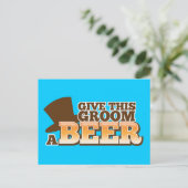 Carte Postale DONNER À CE GROOM UNE BIÈRE mariage mariage bière (Debout devant)