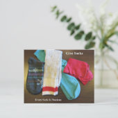 Carte postale Donner Chaussettes (Debout devant)