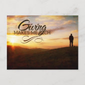 Carte Postale "Donner me rend riche" Motivation Affirmation (Devant)