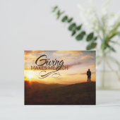Carte Postale "Donner me rend riche" Motivation Affirmation (Debout devant)