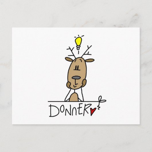 Carte Postale Donner Reindeer T-shirts et cadeaux (Devant)