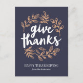 Carte Postale Donner un script Merci (Devant)