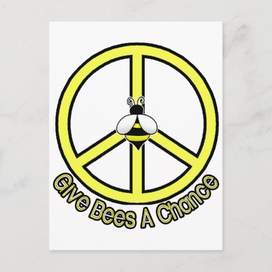 Carte Postale donner une chance aux abeilles (Devant)