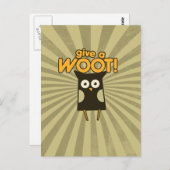 Carte Postale Donner une chouette de chaume (Devant / Derrière)