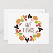 Carte Postale Donnez Merci Wreath (Devant / Derrière)