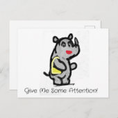 Carte Postale Donnez-Moi De L'Attention (Devant / Derrière)