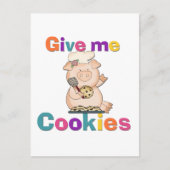 Carte Postale Donnez-moi des cookies Tshirts et cadeaux (Devant)