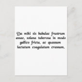 Carte Postale Donnez-moi un hamburger, des frites, et un épais.. (Devant)