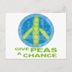 Carte Postale Donnez une chance aux petits pois