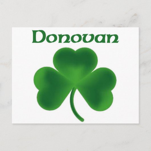 Carte Postale Donovan Shamrock (Devant)