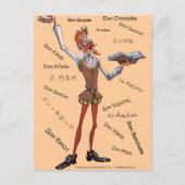 Carte Postale DONQUIXOTE EN TRADUCTION - 400 ANS - Cervantes (Devant)