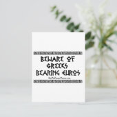 Carte Postale Dons Drôle - Grecs Portant Euros (Debout devant)