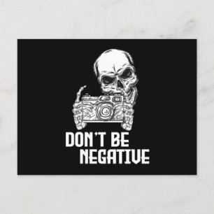 Carte Postale Dont be Négatif Camera Skull Cameram