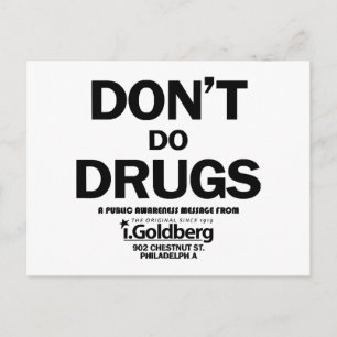 Carte Postale Don't Do Drugs comme on le voit sur Bernard Summer