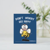Carte Postale Don't Worry Bee Happy (Debout devant)
