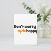 Carte Postale Don't worry cycle happy (Debout devant)