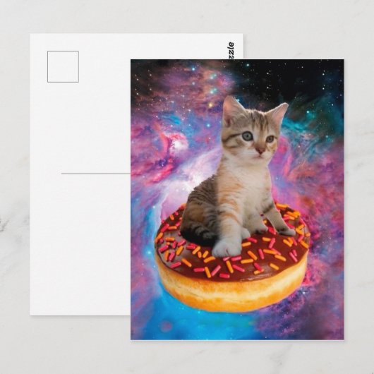 Carte Postale Donut Cat (Devant / Derrière)