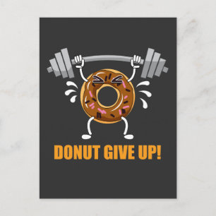 Carte Postale Donut Poids Lifting Fitness Gym Tshirt Donut