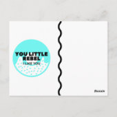 Carte Postale Donut Turquoise Drôle (Dos)