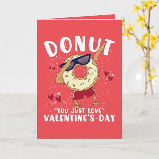 Carte postale Donut Valentines Day (Fleur jaune)