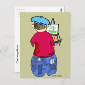 Carte Postale Doodle Abe R - Zee Artiste (Devant / Derrière)