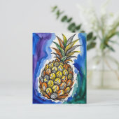 Carte Postale Doodle aquarelle Ananas (Debout devant)