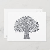 Carte Postale Doodle Arbre De Vie (Devant / Derrière)