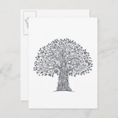 Carte Postale Doodle Arbre De Vie (Devant / Derrière)