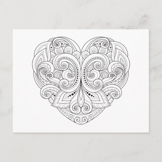 Carte Postale Doodle cardiaque Abstrait (Devant)