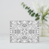 Carte Postale Doodle Carré de fleurs (Debout devant)