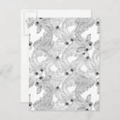 Carte Postale Doodle chinois de poisson (Devant / Derrière)