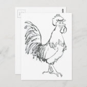 Carte Postale Doodle Cockerel (Devant / Derrière)
