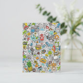 Carte Postale Doodle d'art pop comique (Debout devant)