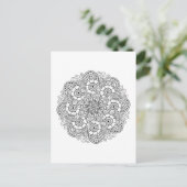 Carte Postale Doodle de conception ronde (Debout devant)
