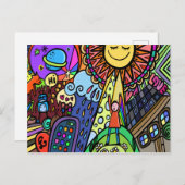 Carte Postale Doodle de dessin (Devant / Derrière)