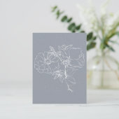 Carte Postale Doodle de fleur blanche (Debout devant)