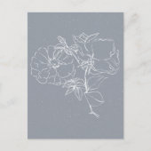 Carte Postale Doodle de fleur blanche (Devant)