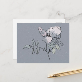 Carte Postale Doodle de fleur jolie