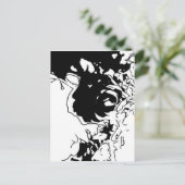 Carte Postale Doodle de fleurs (Debout devant)