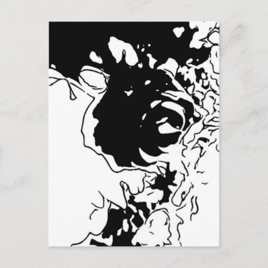 Carte Postale Doodle de fleurs (Devant)
