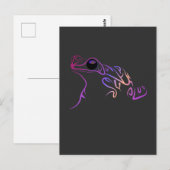 Carte Postale Doodle de grenouille stylisé (Devant / Derrière)