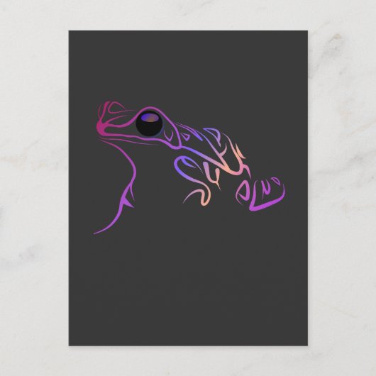 Carte Postale Doodle de grenouille stylisé (Devant)