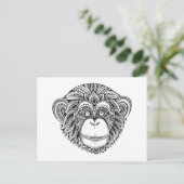 Carte Postale Doodle de l'illusion du singe (Debout devant)
