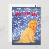 Carte postale Doodle de Noël d'or (Devant / Derrière)