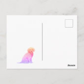 Carte postale Doodle de Noël d'or (Dos)