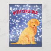 Carte postale Doodle de Noël d'or (Devant)