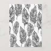 Carte Postale Doodle de plumes douces (Devant)